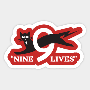 9 Lives Cat Sticker